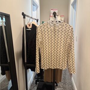 Sheer Ice Silk Crescent Moon Mesh Top